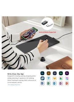 Veikk VK1060PRO Graphic Drawing Tablet – 10x6 Inch Tablet with Double Dial Design, 8192 Pressure Levels, Battery-Free Pen  - Image 4