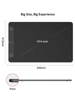 Veikk VK1060PRO Graphic Drawing Tablet – 10x6 Inch Tablet with Double Dial Design, 8192 Pressure Levels, Battery-Free Pen  - Image 5