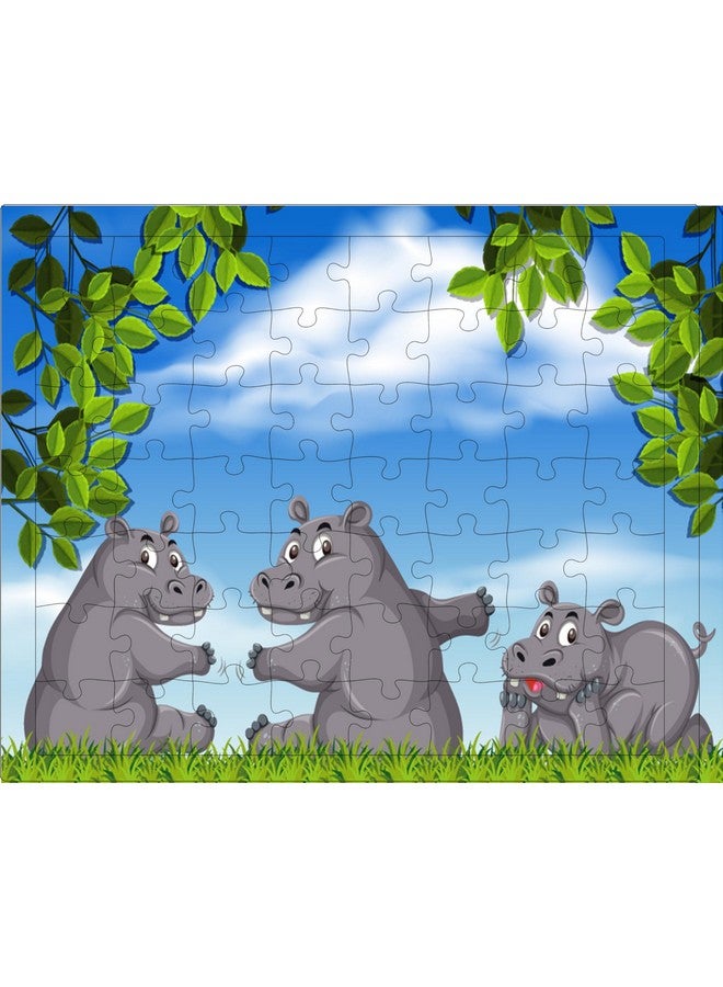 Fiddlys 54 Pcs Wood Jigsaw Puzzles for Kids & Children Age 6+ Animal World and Sea World (Wild Animals Pack of 3) - Image 4
