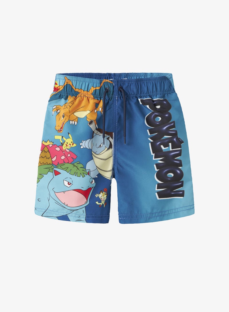 NAME IT Kids Pokemon Drawstring Swim Shorts - Image 1