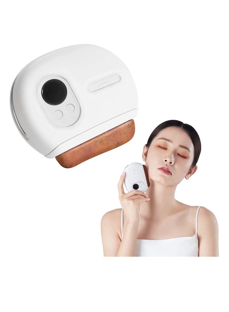 NIBEMINENT Gua Sha Facial Tools, Stone with Heat & Vibration,Face Massager Scraping Board Bian Stone,Guasha Tool for Face Anti-Aging,Wrinkle Removal,Skin Lift,Eye Puffiness - Image 1