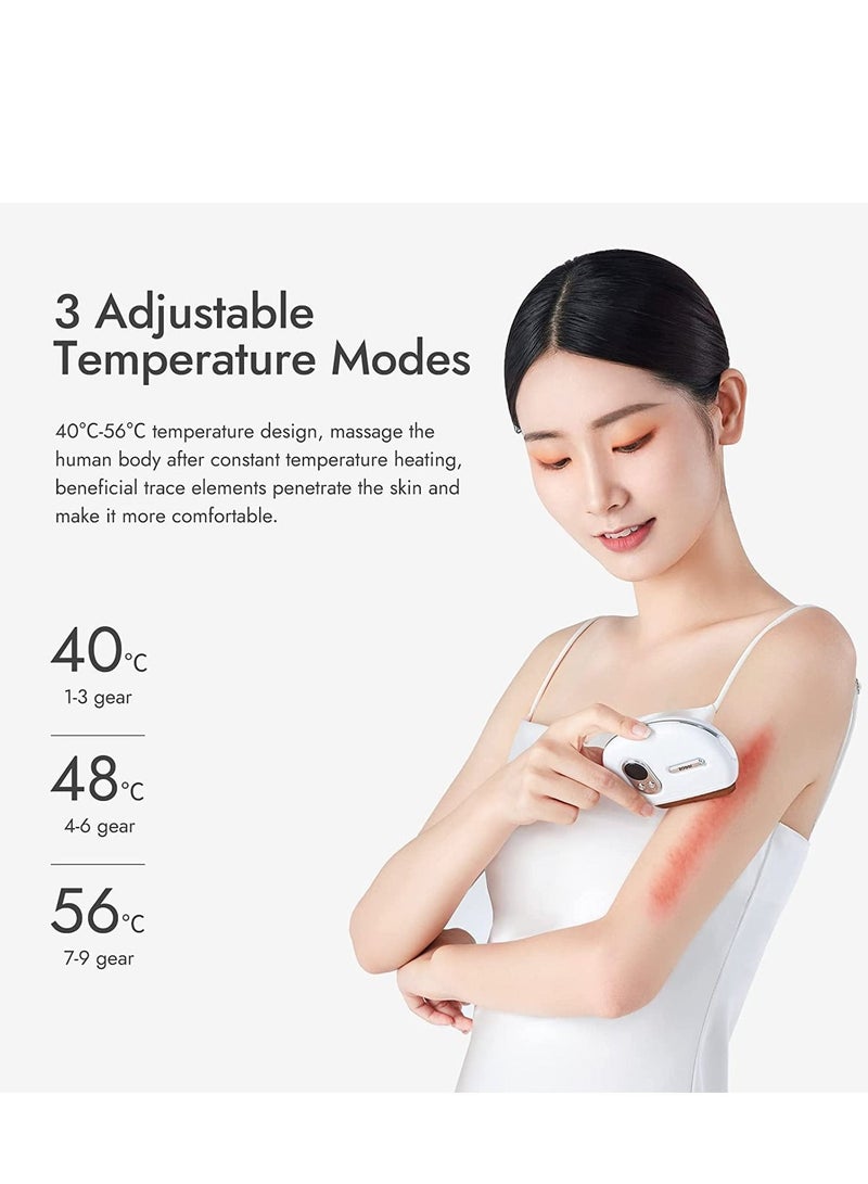 NIBEMINENT Gua Sha Facial Tools, Stone with Heat & Vibration,Face Massager Scraping Board Bian Stone,Guasha Tool for Face Anti-Aging,Wrinkle Removal,Skin Lift,Eye Puffiness - Image 3
