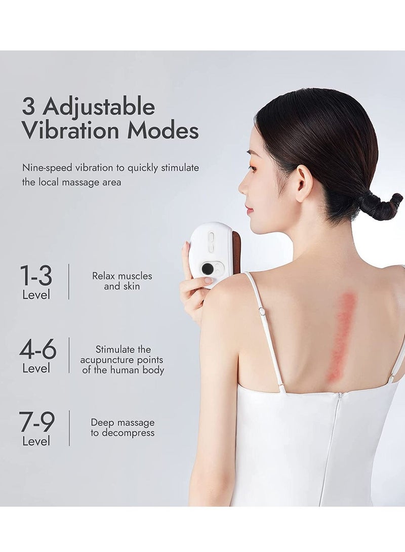 NIBEMINENT Gua Sha Facial Tools, Stone with Heat & Vibration,Face Massager Scraping Board Bian Stone,Guasha Tool for Face Anti-Aging,Wrinkle Removal,Skin Lift,Eye Puffiness - Image 4