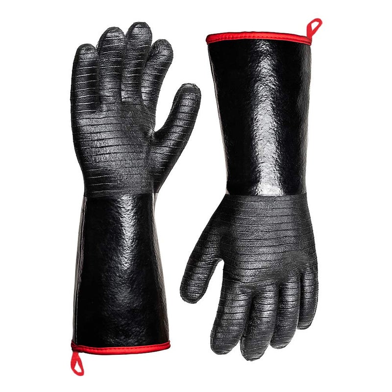 Aillary 932F Extreme Heat Resistant Gloves for Grill BBQAillary Waterproof Long Sleeve Pit Grill Gloves for Fryer Baking OvenSmokerFireproof Oil Resistant Neoprene Coating14Inch