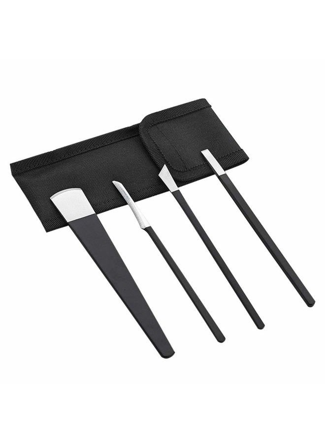 Luzen Pedicure Knife Set, 4Pcs Professional Stainless Steel Ingrown Toenail Knife Tools with Storage Bag Nail Knives Cuticle Remover for Feet Ingrown Toe Nail Correction Pedicure Tools Kit - Image 2