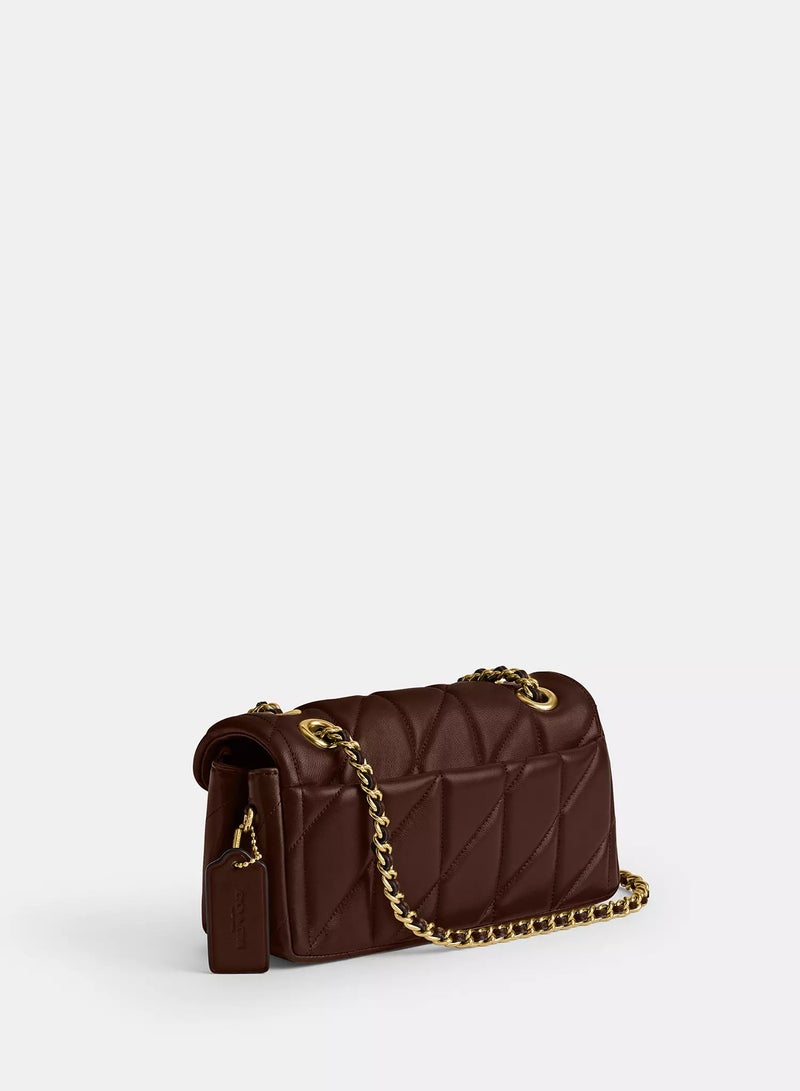 حقيبة كتف تابي 20 مع وسادة مبطنة، حقيبة كتف نسائية، حقيبة توت نسائية، حقيبة يد نسائية، حقيبة كروس نسائية، محفظة نسائية، حقيبة سفر نسائية، بني غامق - 20 سم