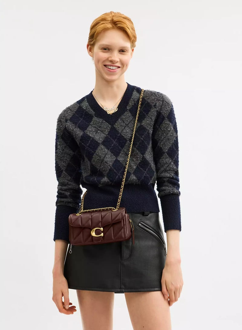 حقيبة كتف تابي 20 مع وسادة مبطنة، حقيبة كتف نسائية، حقيبة توت نسائية، حقيبة يد نسائية، حقيبة كروس نسائية، محفظة نسائية، حقيبة سفر نسائية، بني غامق - 20 سم