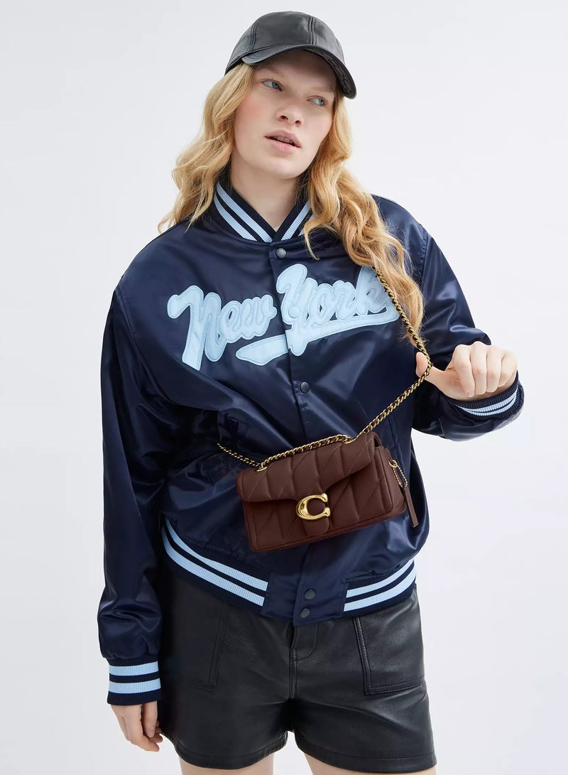 حقيبة كتف تابي 20 مع وسادة مبطنة، حقيبة كتف نسائية، حقيبة توت نسائية، حقيبة يد نسائية، حقيبة كروس نسائية، محفظة نسائية، حقيبة سفر نسائية، بني غامق - 20 سم