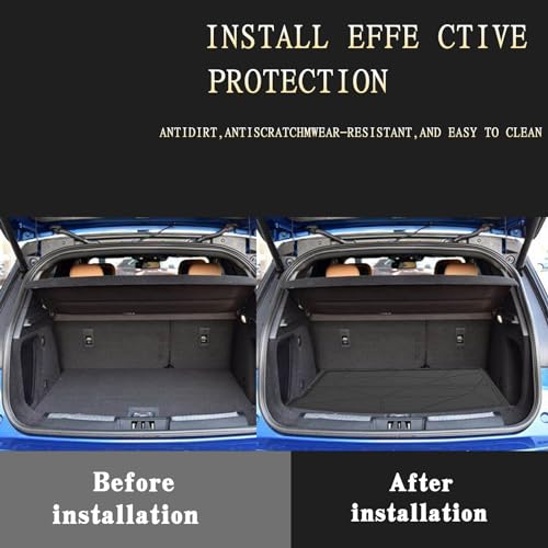 Elsetyler Custom Fit for Cargo Liner 2020-2024 2025 Lincoln Corsair - Black TPE All Weather Heavy Duty Waterproof Rear Cargo Tray Trunk Floor Mat Protector - Image 2