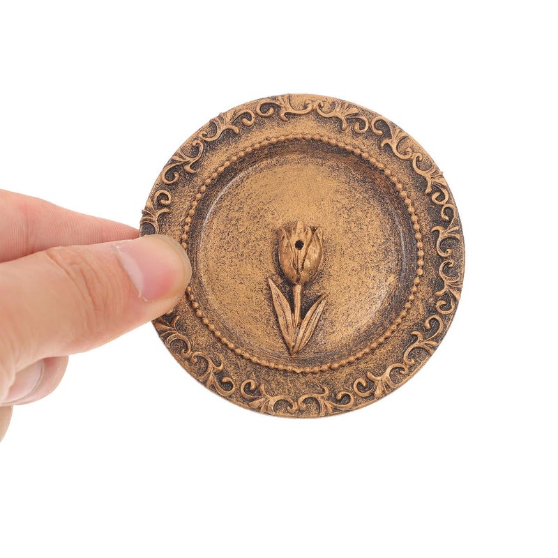 Retro Resin Incense Stick Burner Set With Ornamental Censer 2pcs For Meditation - Image 5