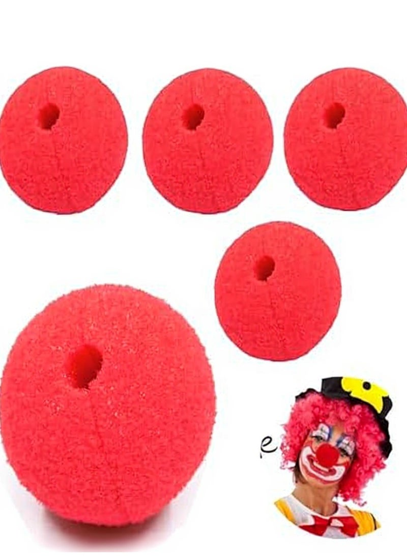 Red Clown Nose, Clown Accessories for Kids and Adults (5 Pieces) - Image 1