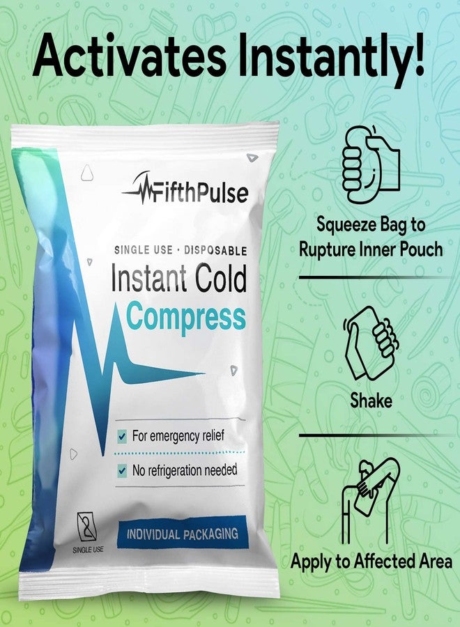 FifthPulse Disposable Instant Ice Packs 5 Pack - 5 x 6 Cold Compress for Injuries, Swelling, Pain Relief, Soreness - No Refrigeration or Freezing Needed - First Aid Kit Emergency Cold Packs - Image 4