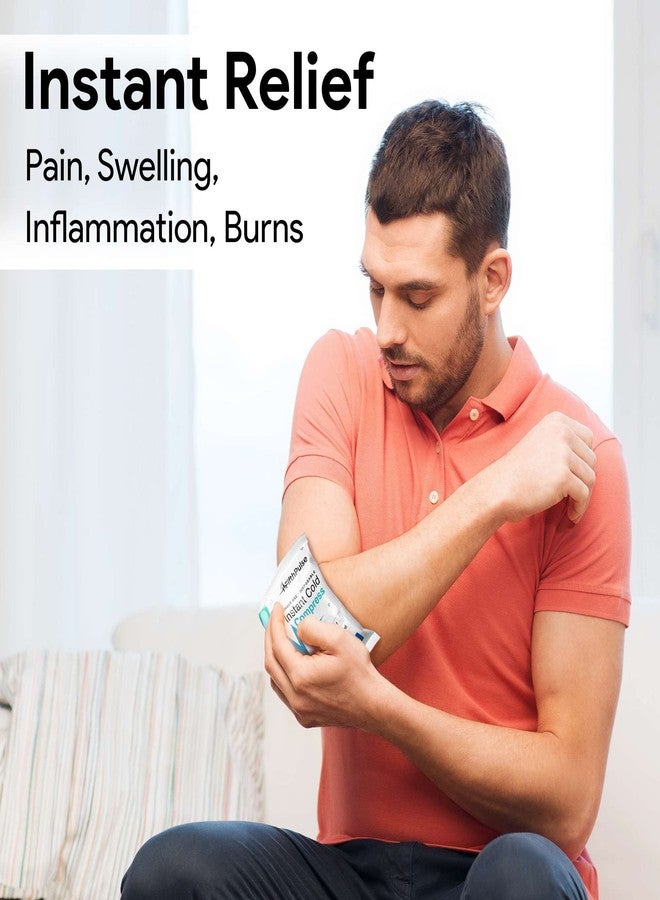 FifthPulse Disposable Instant Ice Packs 5 Pack - 5 x 6 Cold Compress for Injuries, Swelling, Pain Relief, Soreness - No Refrigeration or Freezing Needed - First Aid Kit Emergency Cold Packs - Image 2