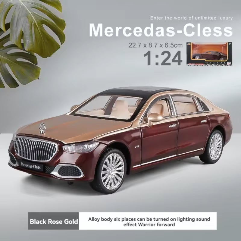 Benz Maybach S680 1:24 Scale Diecast Model Car With Pullback Action - Premium Zinc Alloy Metal SUV With Engine Sound Simulation For Home Decor - Image 2