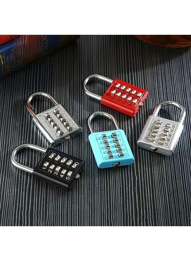 Heavy Duty Silvery 2pcs Combination Padlock 4 Digit for Luggage Bags Cabinets Travel - Image 1