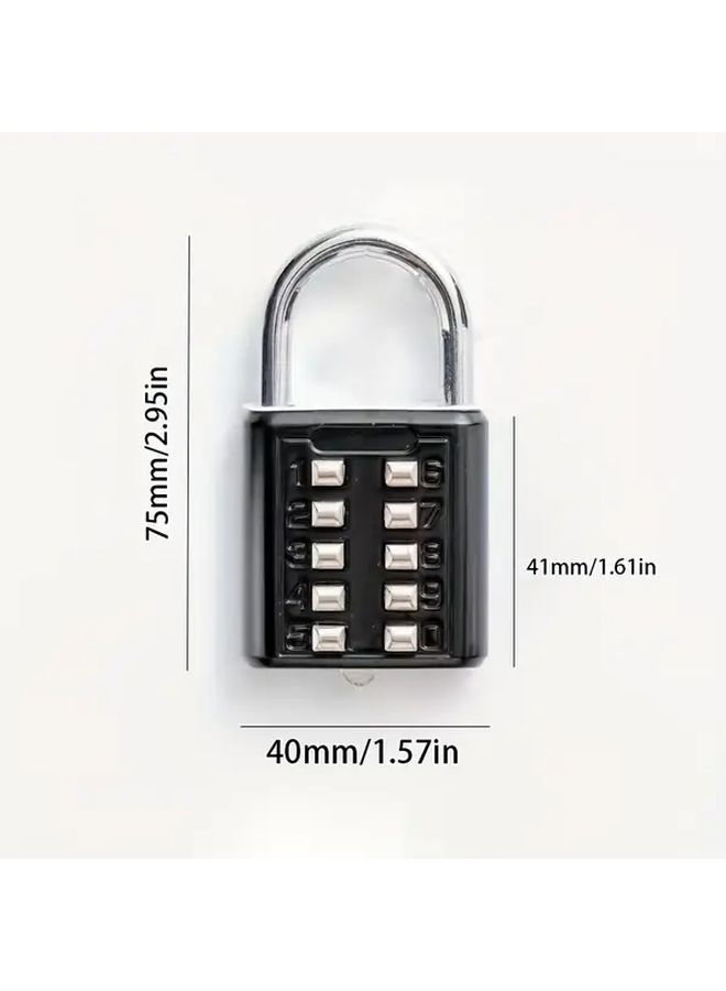 Heavy Duty Silvery 2pcs Combination Padlock 4 Digit for Luggage Bags Cabinets Travel - Image 3