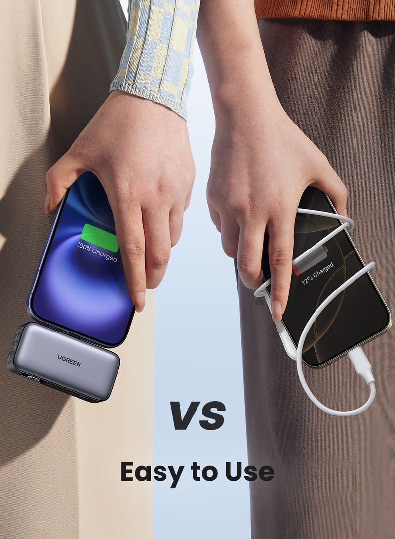 Ugreen 5000 mAh 5000mAh Mini Power Bank With Kickstand PD20W SCP22.5W Fast Charging Portable Charger, Built-in USB-C Plug & Phone Stand, Small Pocket External Battery for iPhone 17 16 Pro Max, Galaxy S26 S25 Ultra, Xiaomi Huawei OPPO 5000mah 22.5W Mini with Stand - Image 5