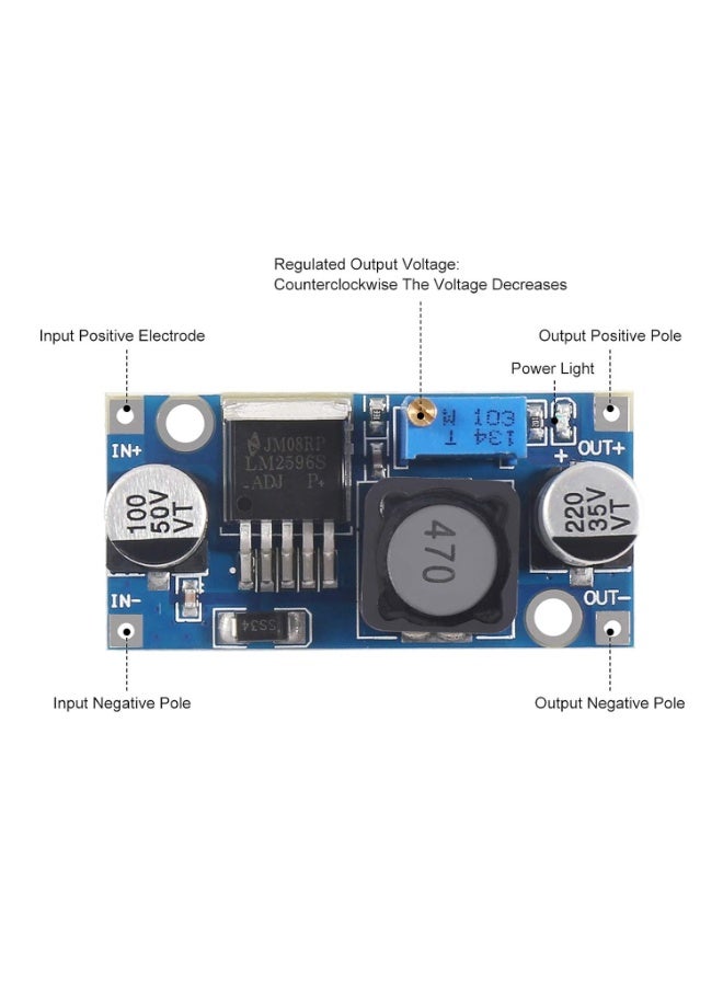 4Pack LM2596 DC-DC Buck Converter ، قابل للتعديل خطوة أسفل الجهد المنظم 3-40V إلى 1.5-35V عالية الكفاءة إمدادات الطاقة وحدة محول خفض الجهد - Image 2