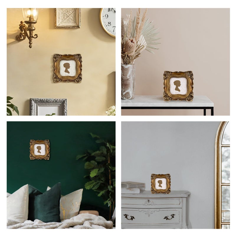 Sunlit إطار الصورة المضاءة بأشعة الشمس 4x4 بوصة فاخرة إطارات مربعة مربعة مع الزجاج الأمامي صورة عرض الجدار الجدار معلقة أفكار الهدايا البرونزية - Image 5