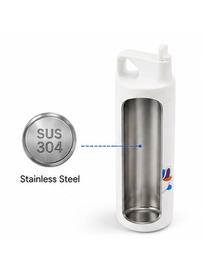 Cocobee-Stainless Steel Vacuum Flask, High Quality Food Grade Material, Leakproof, Odour Free, 550Ml, 3 Years+ - White - Image 5