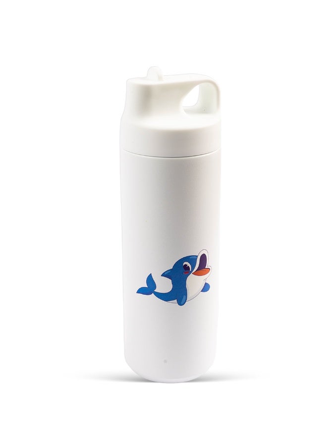 Cocobee-Stainless Steel Vacuum Flask, High Quality Food Grade Material, Leakproof, Odour Free, 550Ml, 3 Years+ - White - Image 1