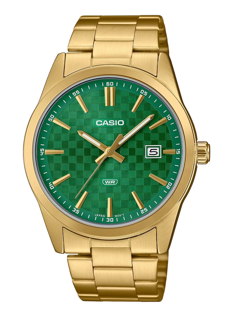 Casio Men's Analog Watch - MTP-VD03G-3A Green Dial - Image 1