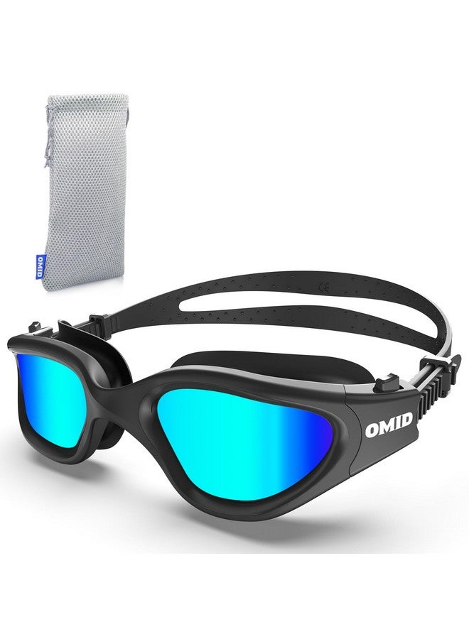 OMID نظارات السباحة P2 Lite نظارات سباحة مريحة مضادة للضباب ومضادة للتسرب وحماية من الأشعة فوق البنفسجية ورؤية واضحة وواضحة للرجال والنساء والشباب البالغين (ذهبي) - Image 1