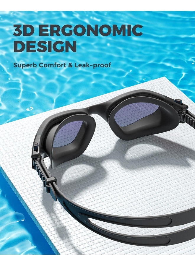 OMID نظارات السباحة P2 Lite نظارات سباحة مريحة مضادة للضباب ومضادة للتسرب وحماية من الأشعة فوق البنفسجية ورؤية واضحة وواضحة للرجال والنساء والشباب البالغين (ذهبي) - Image 4