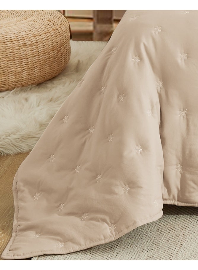 ShinyFlower Quilted Quilt With Dots Washed Cotton 5 pieces Comforter Set 220 x 160cm Single Size - Image 3