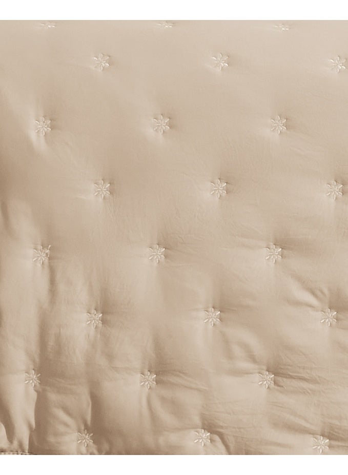 ShinyFlower Quilted Quilt With Dots Washed Cotton 5 pieces Comforter Set 220 x 160cm Single Size - Image 4