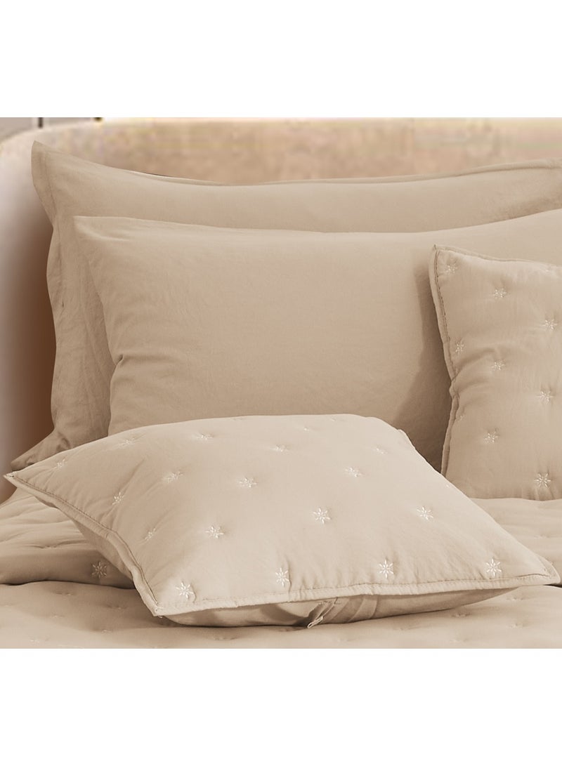ShinyFlower Quilted Quilt With Dots Washed Cotton 5 pieces Comforter Set 220 x 160cm Single Size - Image 2
