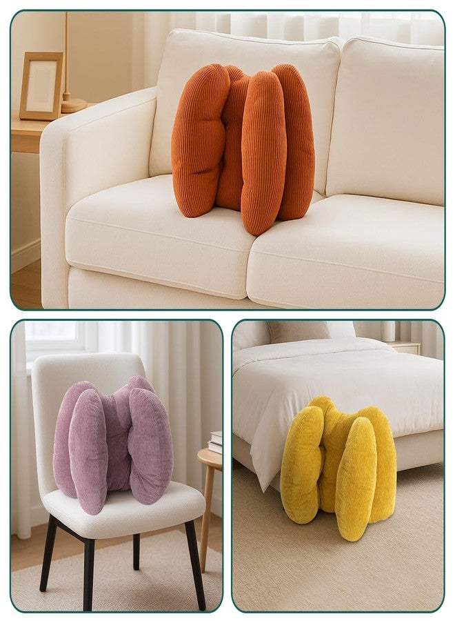 تكستيد وسادة دعم أسفل الظهر من تيكستيد، وسادة دعم الظهر من ثلاثة جوانب للكرسي/الكرسي المريح/الأريكة/السرير، وسادة لتخفيف آلام أسفل الظهر أثناء الجلوس (بنفسجي) - Image 3