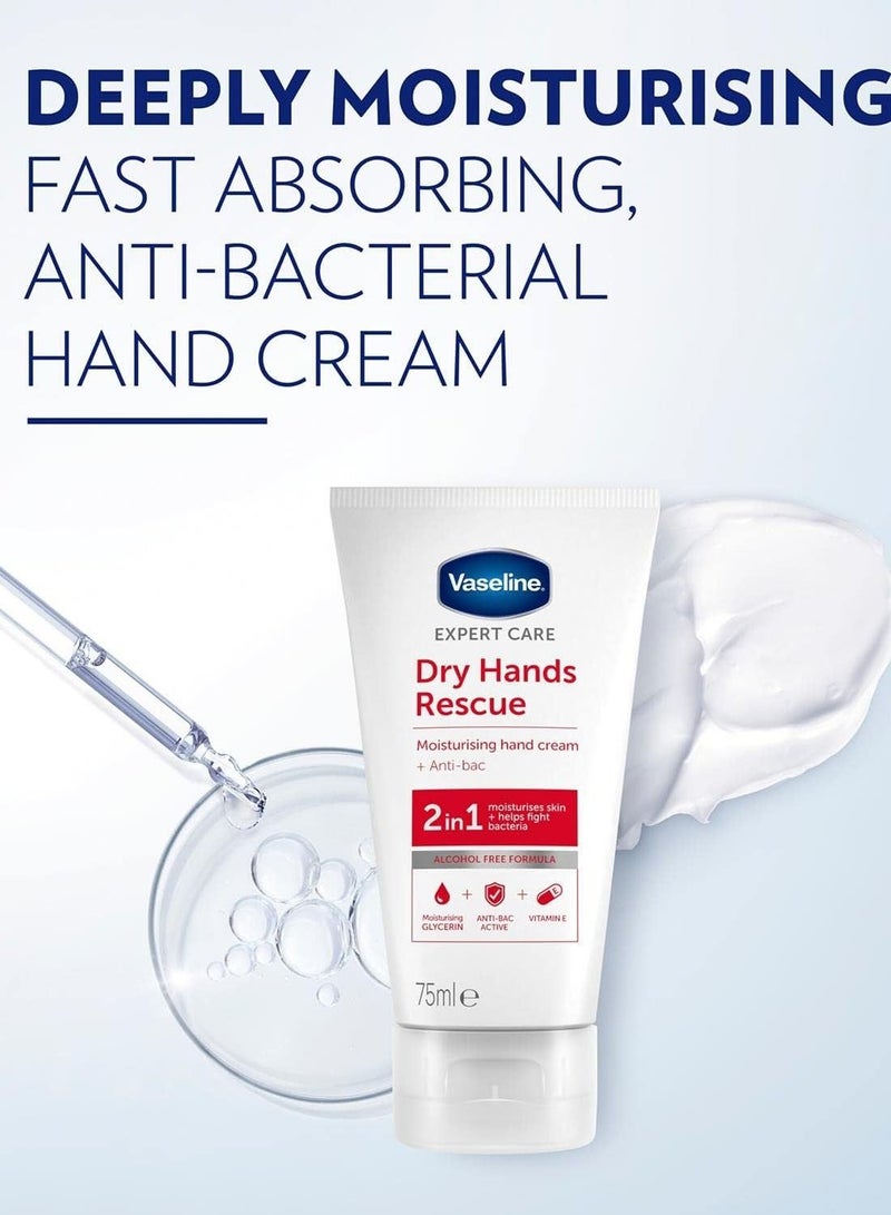Generic Vaseline Intensive Care Antibacterial Hand Cream 75ml 2pcs  - Image 2