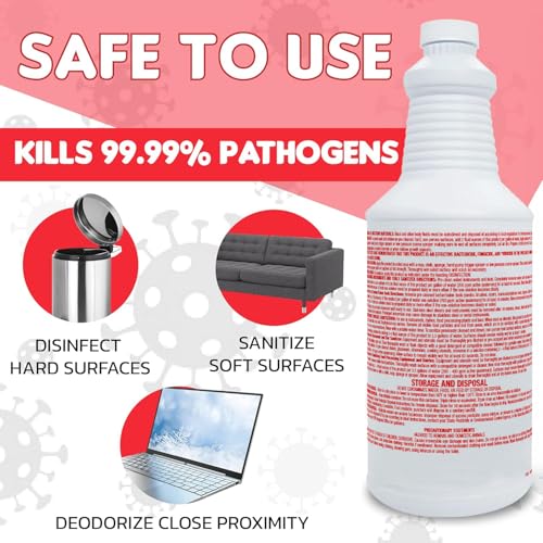 Lucasol One Step Disinfectant, 1 Quart (32 Ounce), All Purpose Cleaner Spray For Hospitals, Barber Supplies, Household Essentials, School, Salons, Household Cleaning And More - Image 3