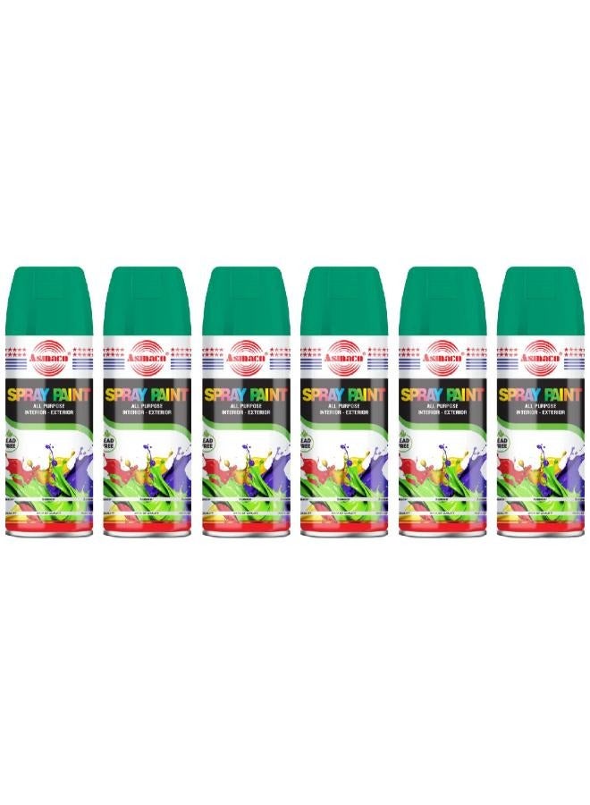 اسماكو بخاخ طلاء - زيتوني أخضر - 400 مل - مجموعة 06 قطعة