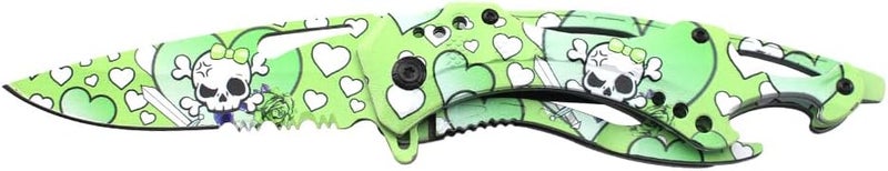 MTECH USA Folding Knife, 3.75-Inch Half-Serrated Blade, Titanium Coating, Glass Breaker, Pocket Clip - Image 2