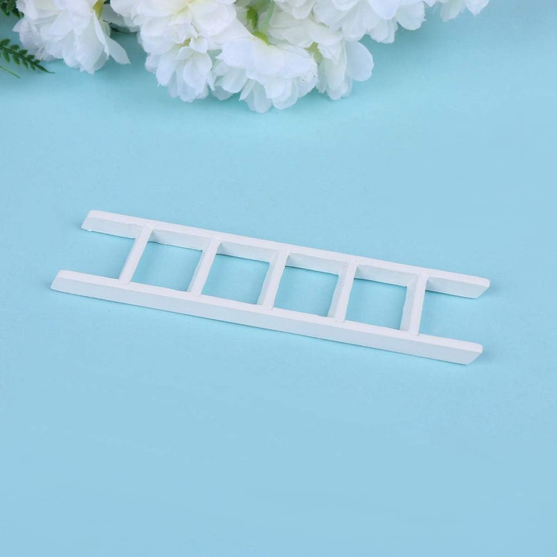 comfrt 1:12 Miniature Ladder Mini Wood Doll House Ladder Furniture Staircase Model DIY Dollhouse Furniture for Doll House Accessories - Image 3