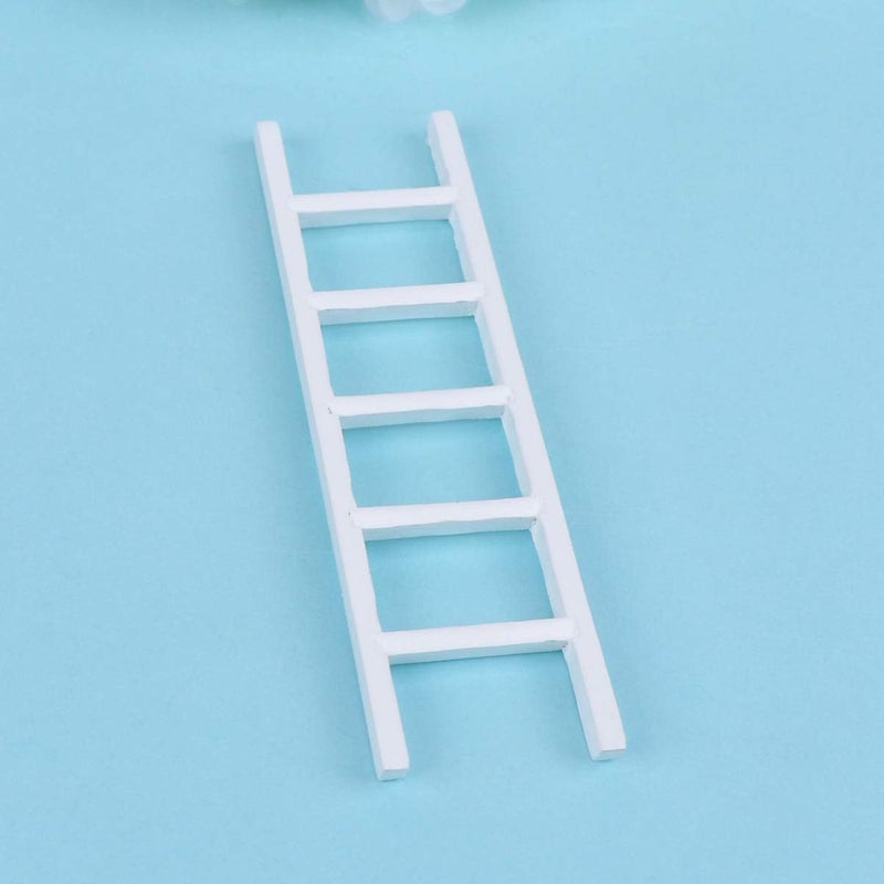 comfrt 1:12 Miniature Ladder Mini Wood Doll House Ladder Furniture Staircase Model DIY Dollhouse Furniture for Doll House Accessories - Image 5