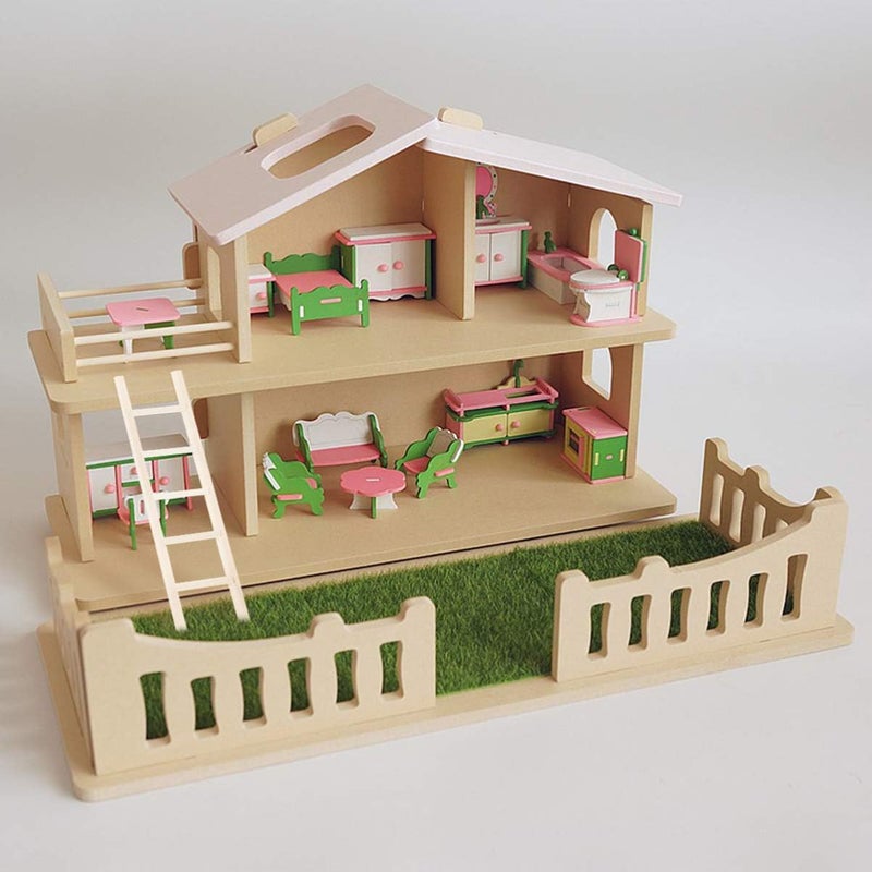comfrt 1:12 Miniature Ladder Mini Wood Doll House Ladder Furniture Staircase Model DIY Dollhouse Furniture for Doll House Accessories - Image 4