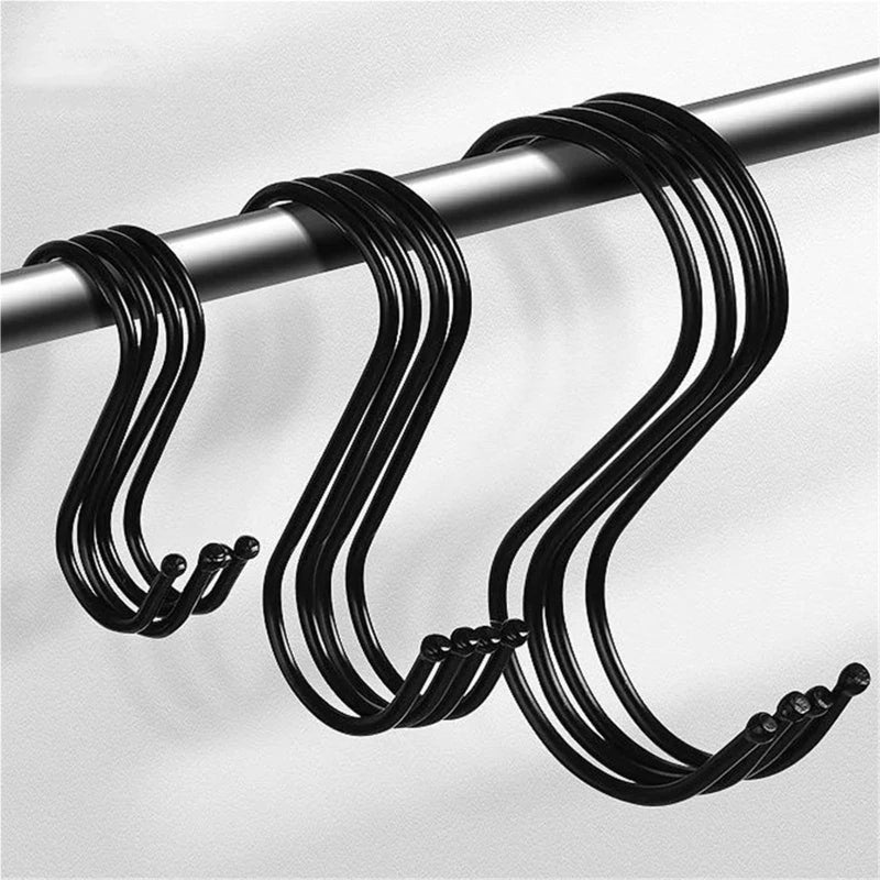 Small S Shaped Metal Hooks 10Pcs Multi Function Kitchen Bathroom Hanger - Image 5