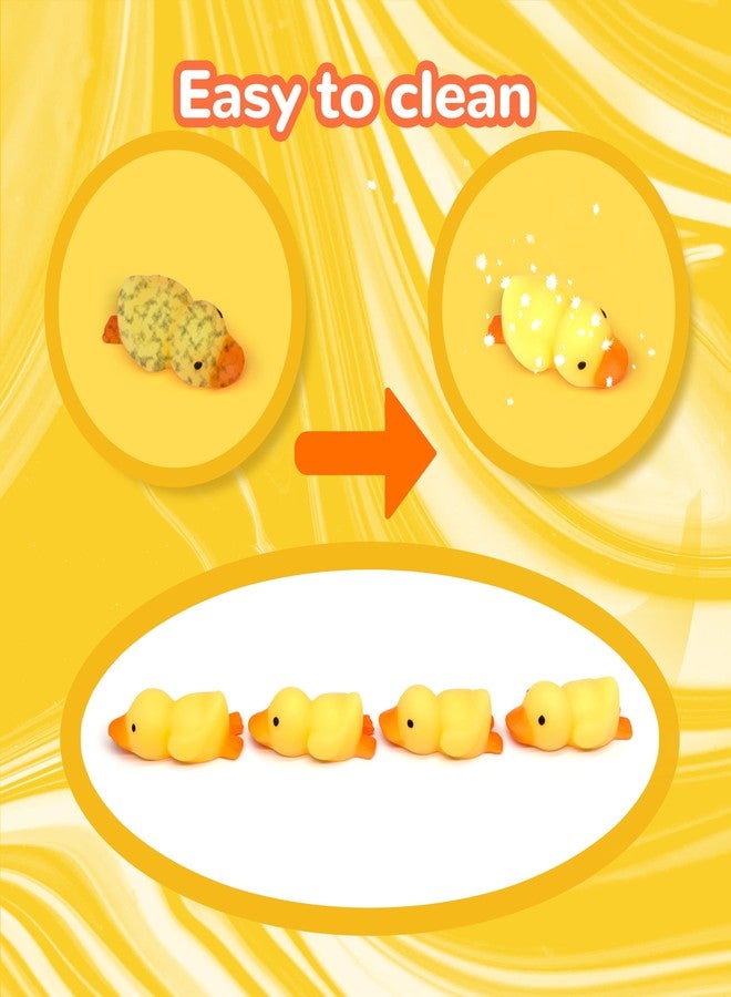 JIAHO 9 Pcs Duck Mochi Squishy Toys for Kids Party Favors, Mini Kawaii Mochi Squishies, Duck Squishy Stress Ball Fidget Toys Bulk for Kids Prizes, Easter Basket Stuffers - Small Mochis Squishy Animals Toys - Image 5