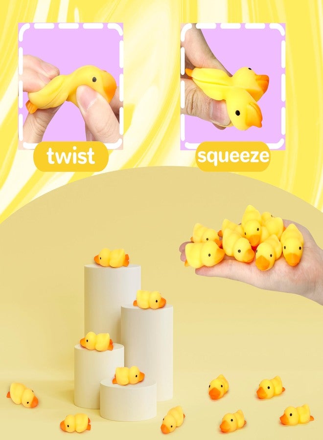 JIAHO 9 Pcs Duck Mochi Squishy Toys for Kids Party Favors, Mini Kawaii Mochi Squishies, Duck Squishy Stress Ball Fidget Toys Bulk for Kids Prizes, Easter Basket Stuffers - Small Mochis Squishy Animals Toys - Image 4