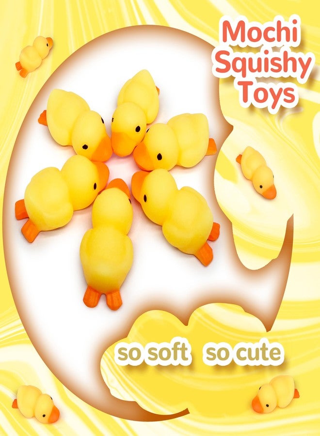 JIAHO 9 Pcs Duck Mochi Squishy Toys for Kids Party Favors, Mini Kawaii Mochi Squishies, Duck Squishy Stress Ball Fidget Toys Bulk for Kids Prizes, Easter Basket Stuffers - Small Mochis Squishy Animals Toys - Image 2