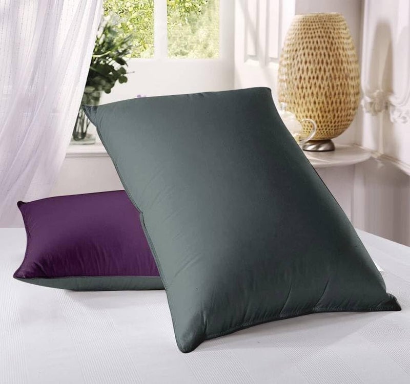 Texlux Microfiber Pillow Set of 2 for Sleeping 16 Inch X 26 Inch Grey Wine - Image 1