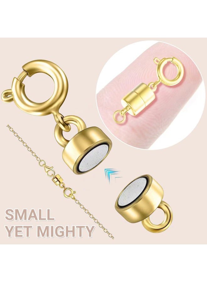 OHINGLT Strong Magnetic Necklace Clasps and Closures,Gold and Silver Plated Jewelry Clasps Converters for Bracelet Necklaces Chain - Image 2