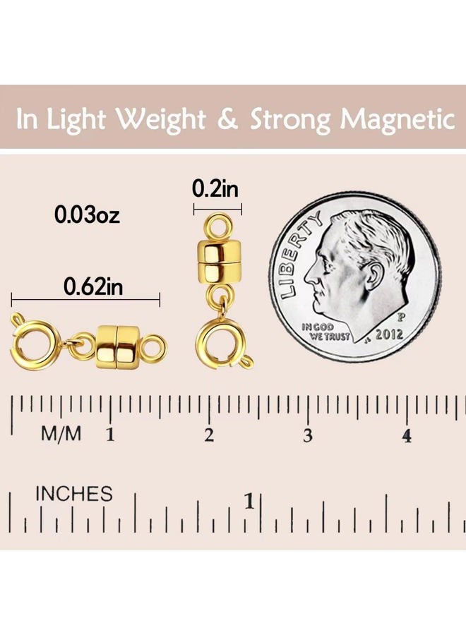 OHINGLT Strong Magnetic Necklace Clasps and Closures,Gold and Silver Plated Jewelry Clasps Converters for Bracelet Necklaces Chain - Image 3