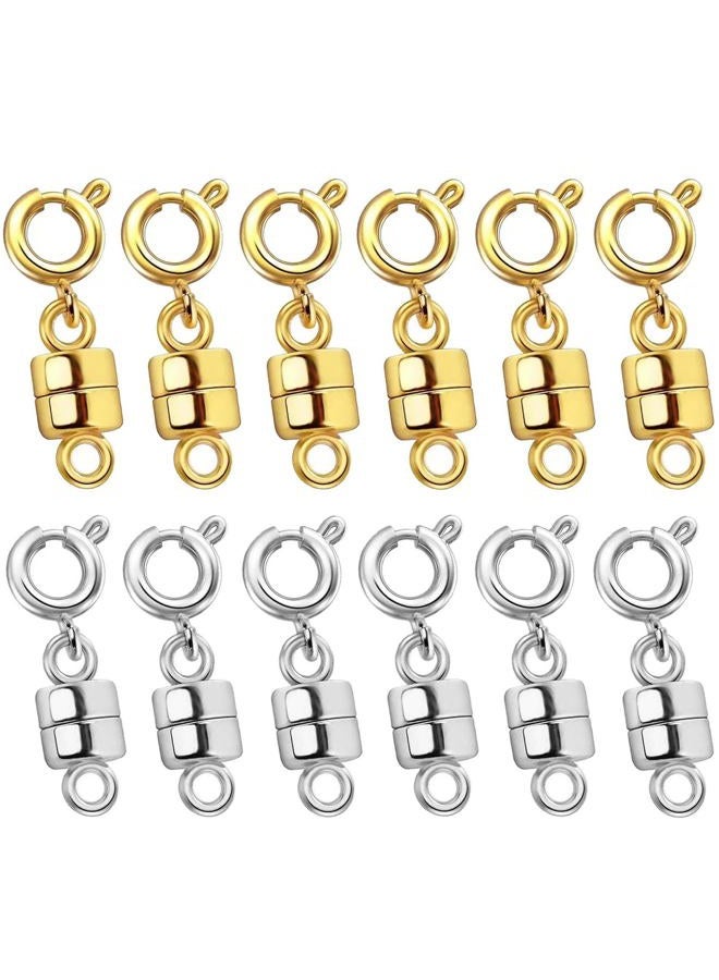 OHINGLT Strong Magnetic Necklace Clasps and Closures,Gold and Silver Plated Jewelry Clasps Converters for Bracelet Necklaces Chain - Image 1