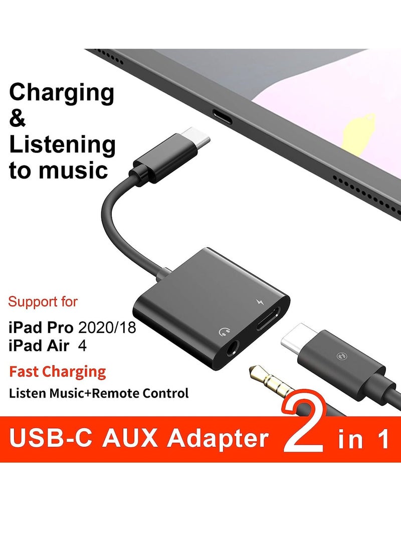 USB C to 3.5mm Headphone Adapter,60W Fast Charge,ivoros Type C Audio Jack Earphone Aux Converter,Work for iPad Pro/Air 4,Samsung Galaxy S21/S20/FE 5G - Image 4