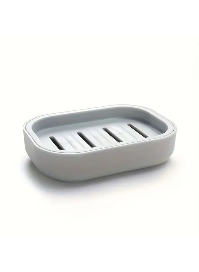 Blue Plastic Soap Dish With Automatic Drainage For Bathroom And Kitchen - Image 4