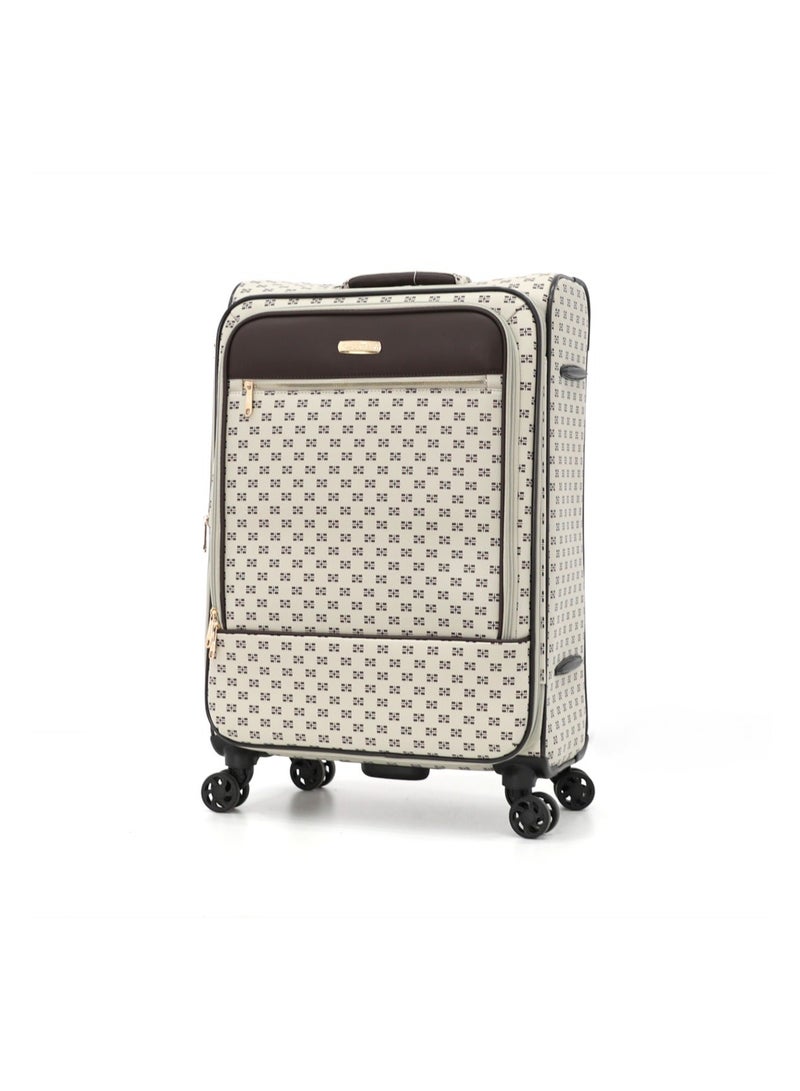SONADA Travel Luggage Sets 3 Piece Soft Side Trolley, TSA Lock, Lightweight with 360° Double Wheels,Beige  (20"/24"/28") - Image 2